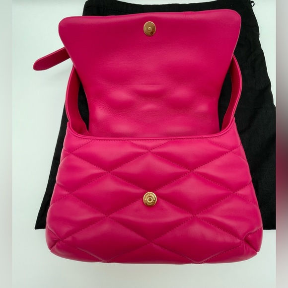 BRAND NEW Saint Laurent YSL Le 57 Leather Shoulder Bag Quilted Purse Pink! - Picture 13 of 16